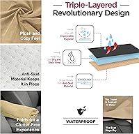 Vista 5 de lebogner Funda impermeable para asiento de automóvil que suda para después del gimnasio, correr, nadar, playa y senderismo, ajuste universal