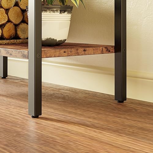 Miniatura 8 de IRONCK Estantería triple ancha para tocadiscos industrial, de 6 niveles, estantería grande Etagere con marco de metal para sala de estar, oficina en