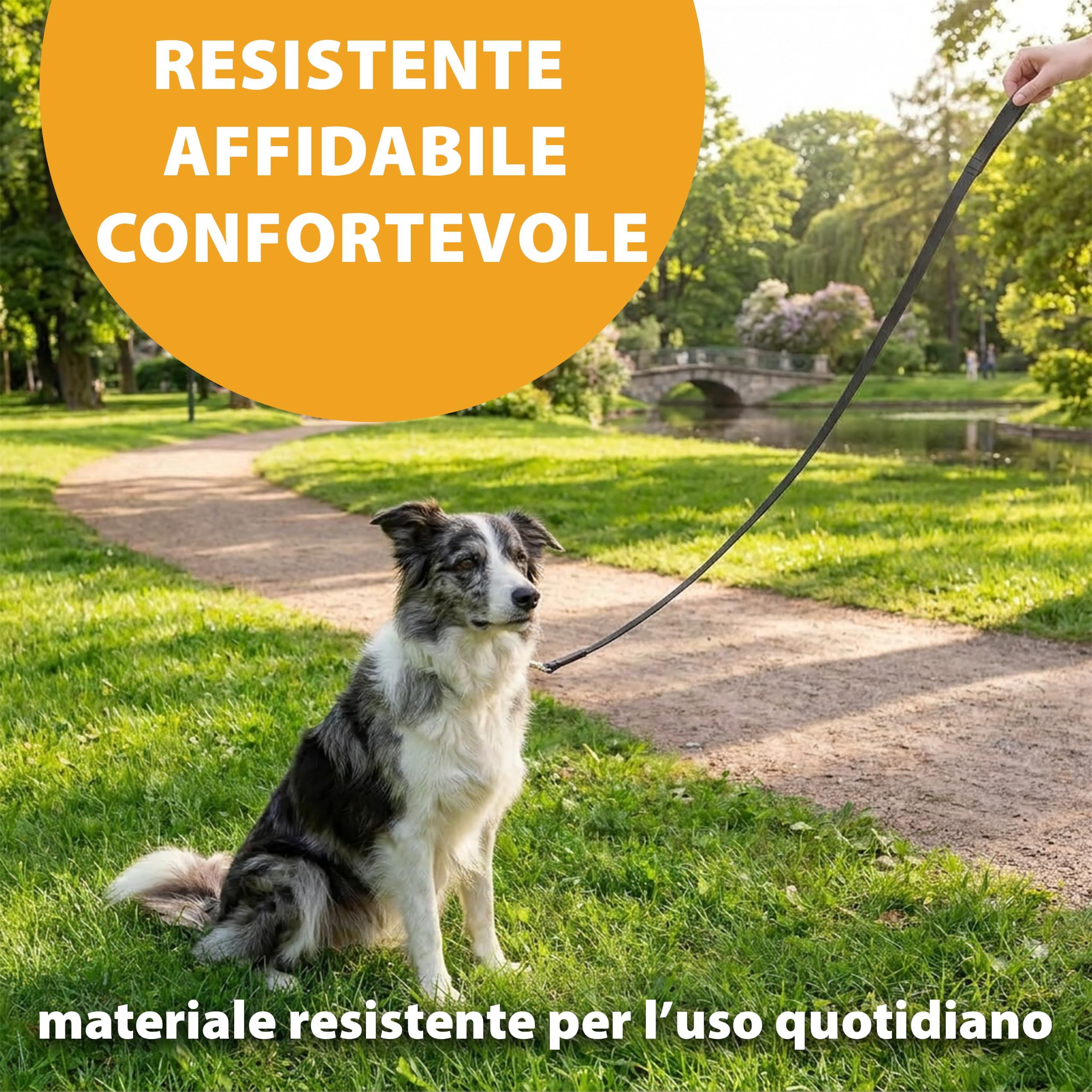 Ferplast Guinzaglio vera pelle cane cani nero cuoio naturale FERPLAST