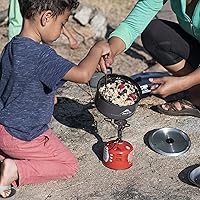 Vista 3 de MSR 1,3 litros antiadherente de cerámica recubierto solo camping cocina olla negro