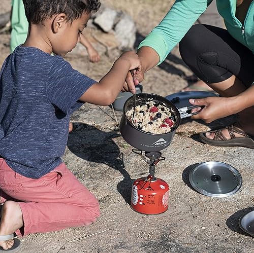 Miniatura 3 de MSR 1,3 litros antiadherente de cerámica recubierto solo camping cocina olla negro