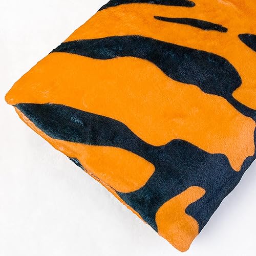 Miniatura 3 de Everything Comfy - Manta decorativa con estampado de tigre para bebé, 30 x 40 pulgadas, color naranja
