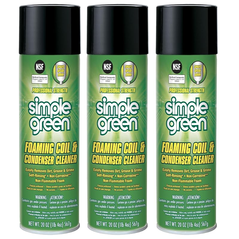 Simple Green Limpador Espumante para Serpentinas em Aerossol 591 mL, Sem Fragrância, Kit com 3