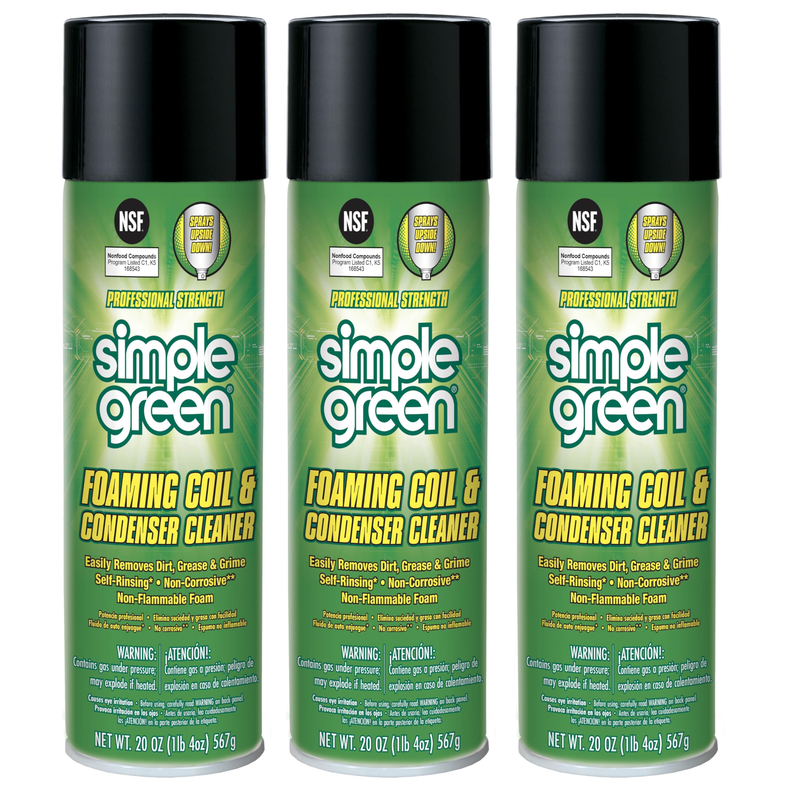 Amazon.com: Simple Green Foaming Coil Cleaner 20oz Aerosol (Pack