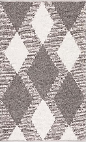 Miniatura 2 de SAFAVIEH Natura Collection - Alfombra de área de 5 x 8 pies, color marfil y beige, hecha a mano, lana bohemia de granja, ideal para zonas de alto