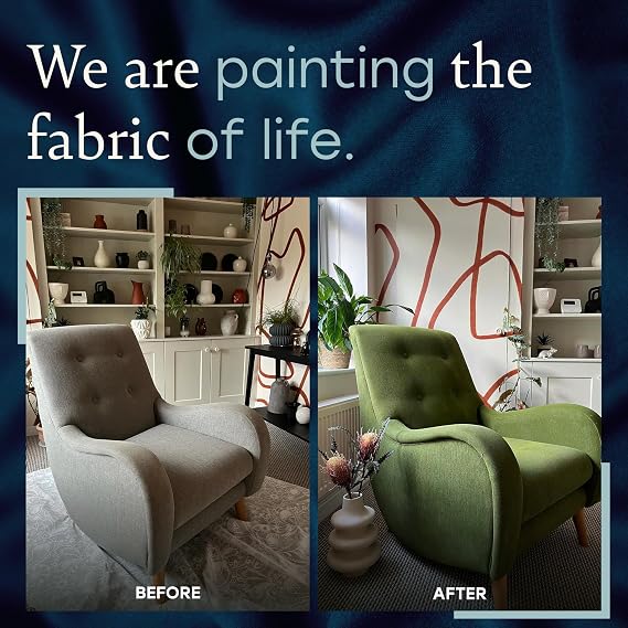 Fabricoat Mustard Yellow Fabric Upholstery Paint & Dye | 250ml / 8.5 fl oz | Mustard Yellow - Restore or Change Color of Couches Chairs Upholstery Car Interiors Clothing - Soft Flexible Finish