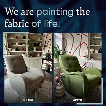 Fabricoat Mustard Yellow Fabric Upholstery Paint & Dye | 250ml / 8.5 fl oz | Mustard Yellow - Restore or Change Color of Couches Chairs Upholstery Car Interiors Clothing - Soft Flexible Finish