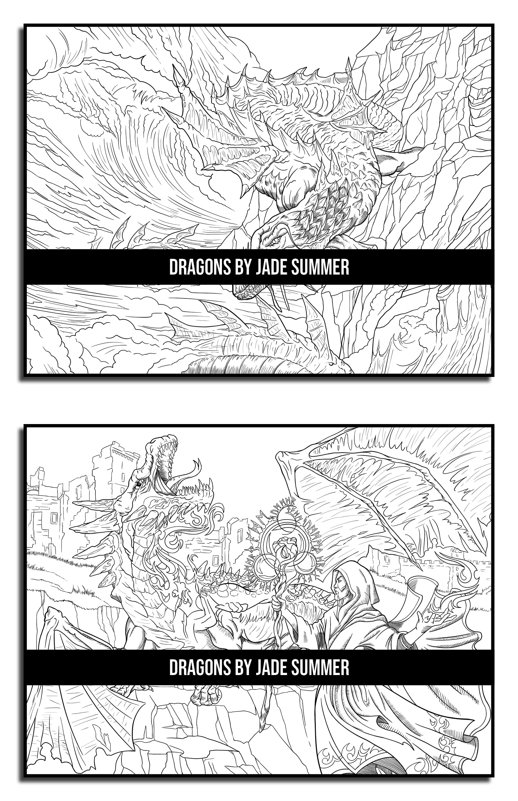 Dragons: An Adult Coloring Book with Mythical Fantasy Creatures and Epic Fantasy Scenes for Dragon Lovers - Image 9