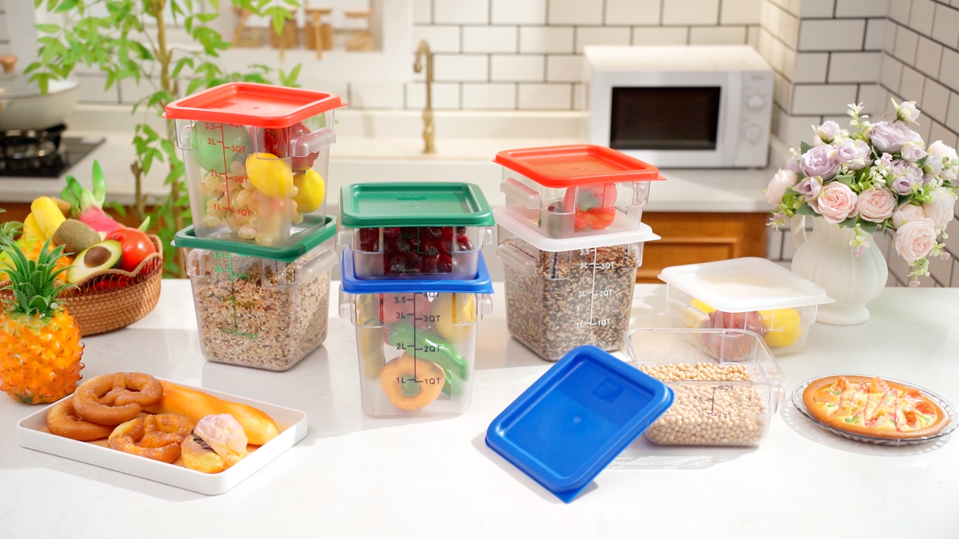 Amazon.com: Yungyan 8 Pcs Restaurant Food Storage Containers with