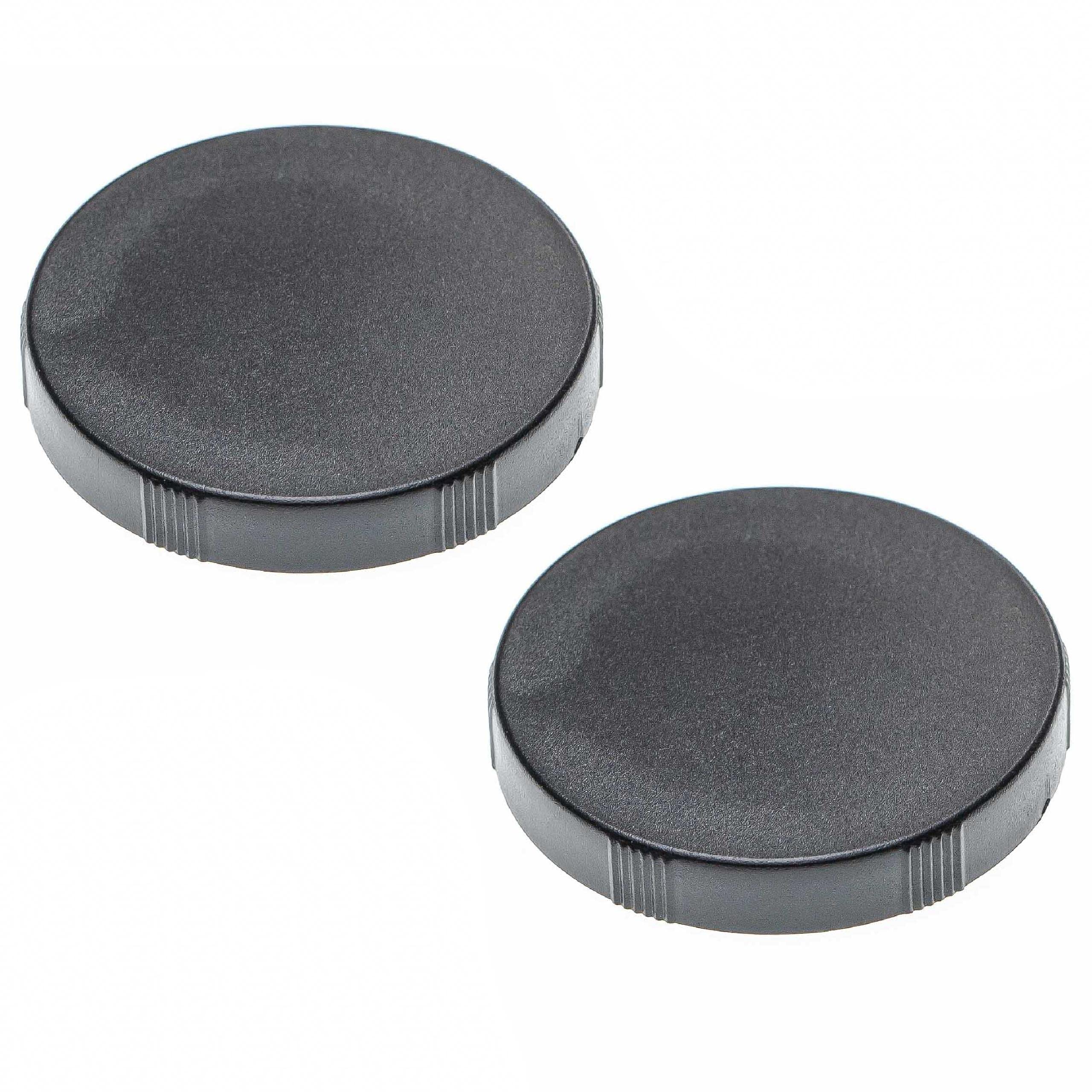 2 Bouchons De Protection Pour Objectifs De Jumelles 45mm - Capuchons Noirs à Emboîter