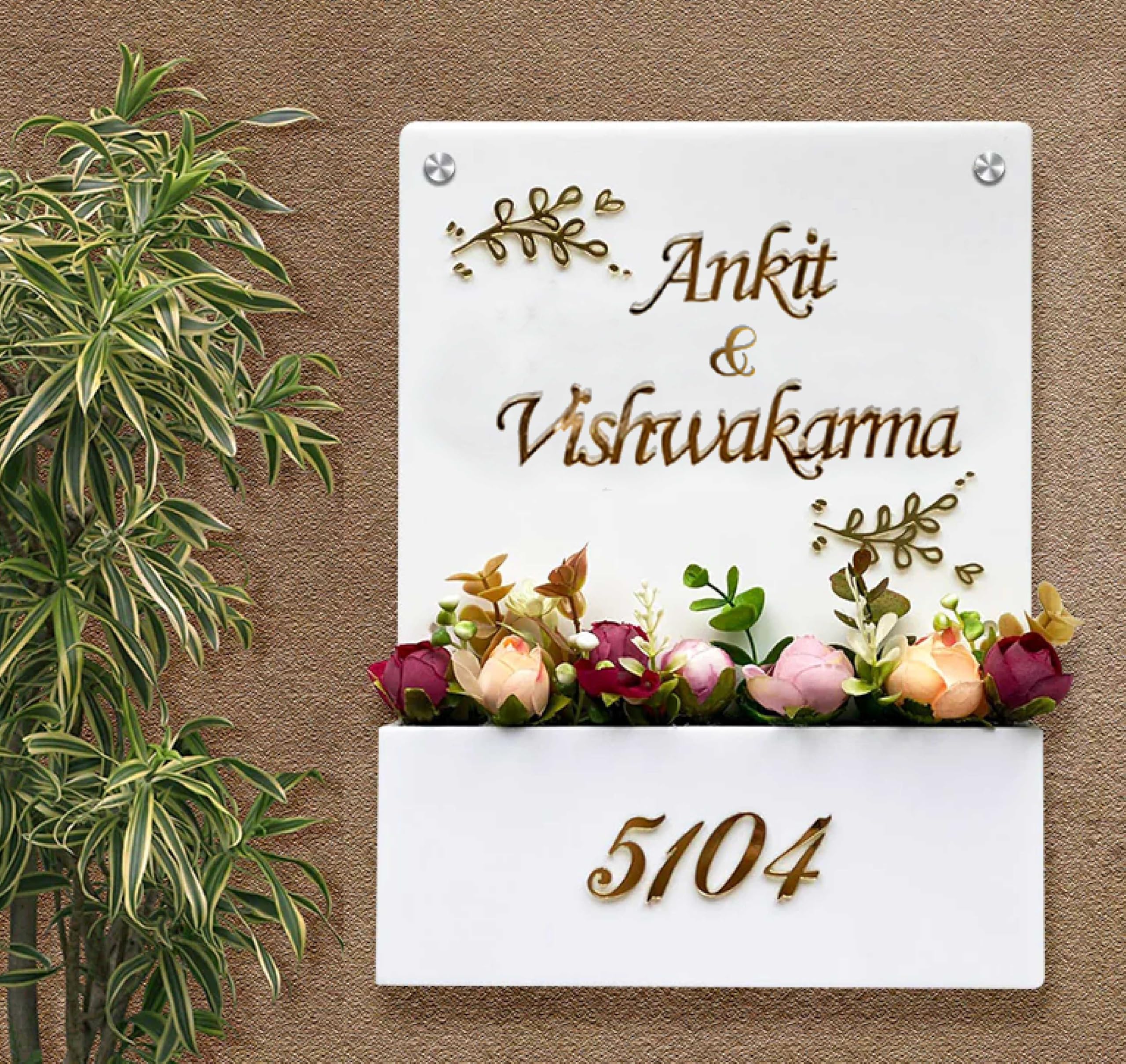 HOMEINDEEDCustomize Name Plate for Flat/Home/Hotel name plate for home entrance 30x25m (B0DDYYQTHR) Amazon Price History, Amazon Price Tracker