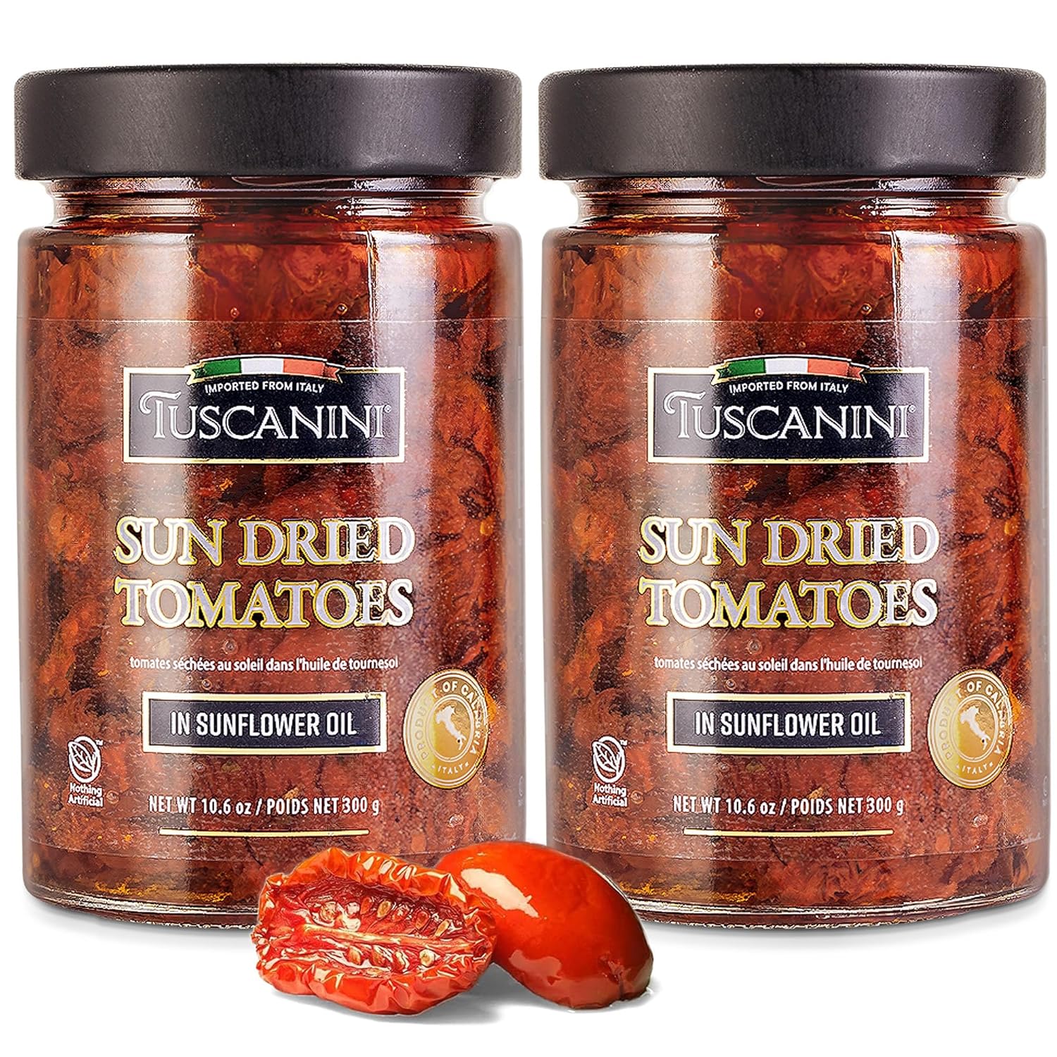 Tuscanini Italian Sun Dried Tomatoes in Oil, 10.6 (4 Pack) | Julienne Cut | Nothing Artificial | Kosher | Product of Italy | Gourmet Ingredient