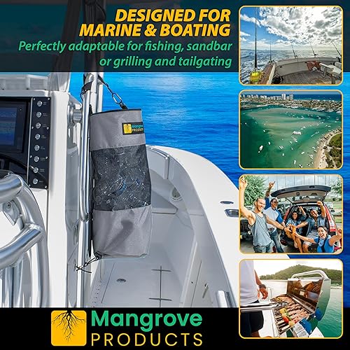 Miniatura 2 de Mangrove Products Bote de basura portátil para barco, bolsa de basura reutilizable, equipo de navegación, almacenamiento de barcos, accesorios para