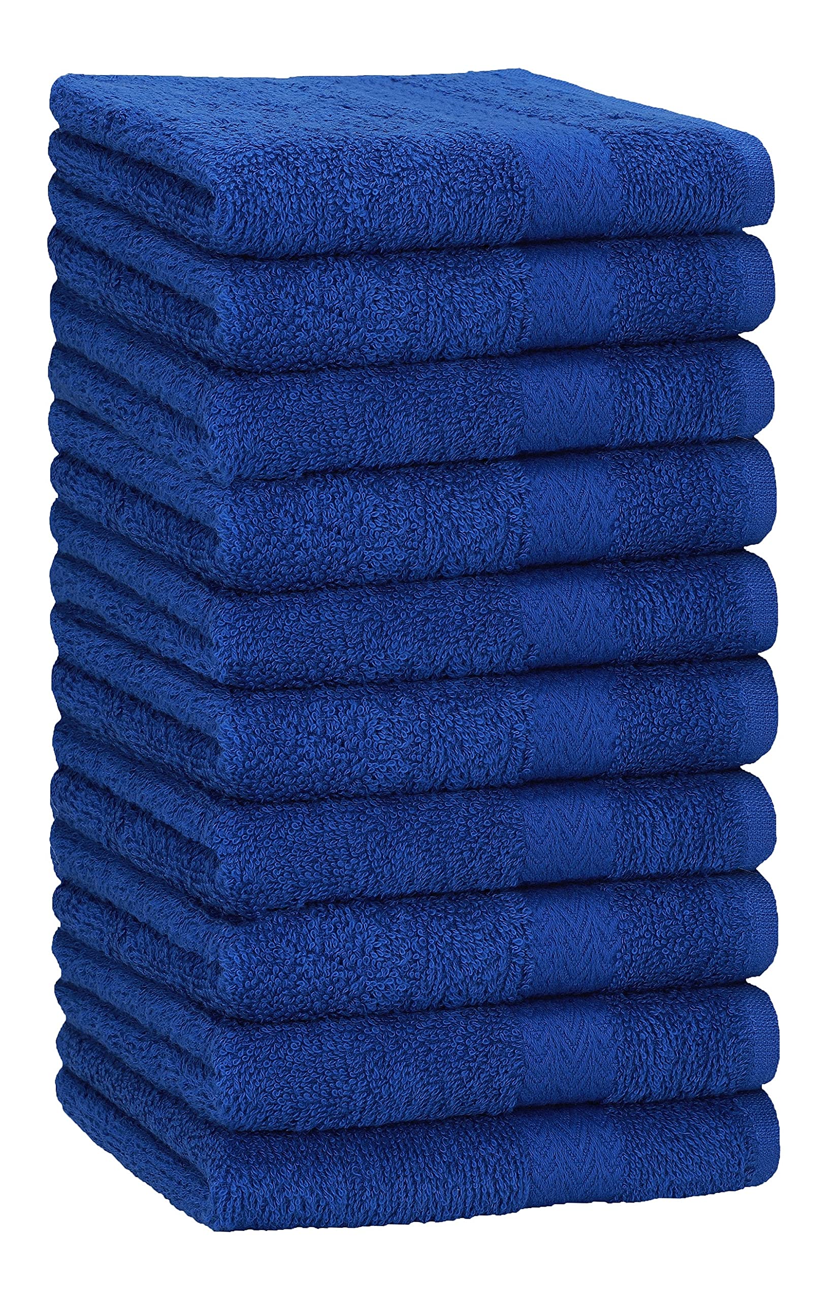 Betz Paquete de 10 Toallas de Lavabo Premium 100% algodón tamaño 50x100 cm Color Azul