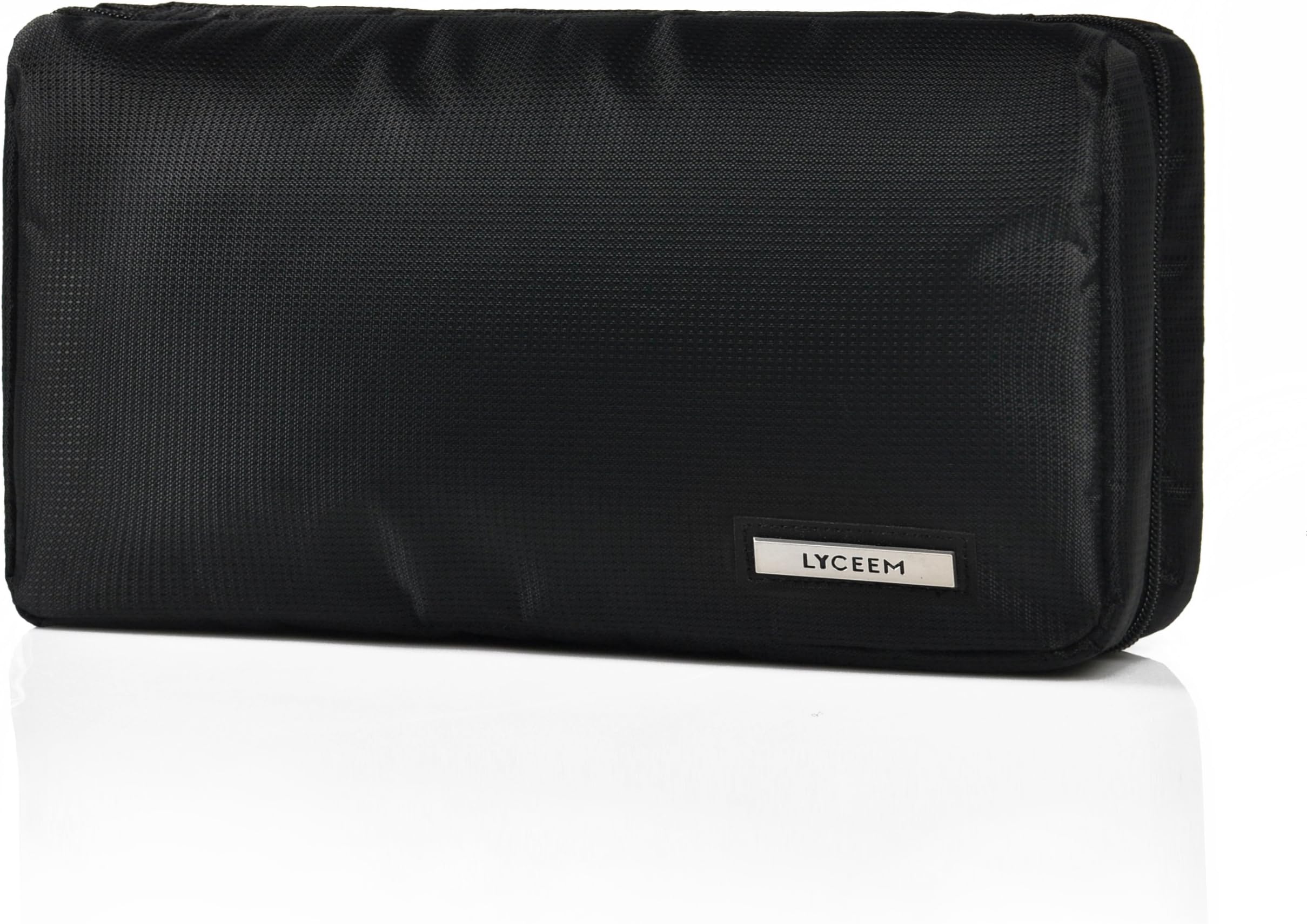 LYCEEM Men's Portable Business Trip Case Travel Toiletry Handbag Organizer Kit Shaving Bag Black