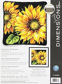 Dimensions Large Dramatic Sunflower Needlepoint Kit (14'' x 14'')