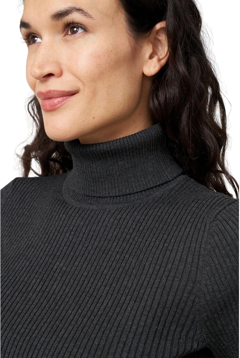 Cable & Gauge Women's Short Sleeve Mock Neck Sweater - Soft Knit Fabric, Ribbed Texture, Elbow-Length Sleeves, Casual Top - Image 4