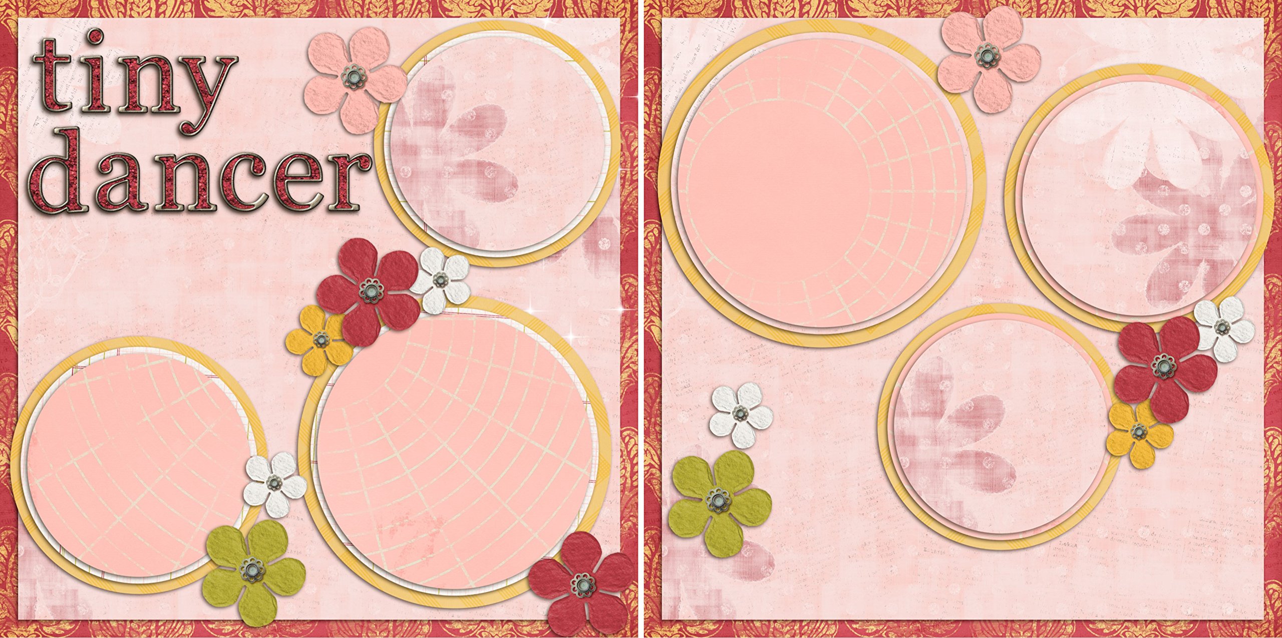Zestaw do scrapbookingu tańca - 5 układów podwójnych stron