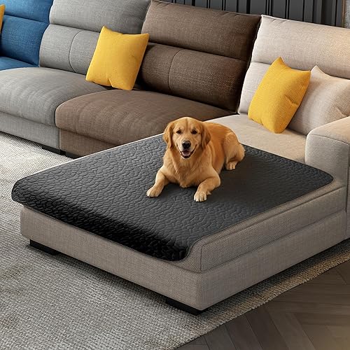 Miniatura 18 de Manta impermeable para perro, lavable antideslizante para sofá, mantas resistentes al pelo de mascotas, para cama, silla, muebles, protector para