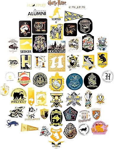 Miniatura 4 de Conquest Journals Harry Potter Hufflepuff - Paquete de calcomanías variadas 120 calcomanías únicas incluyendo 10 hologramas licencia oficial