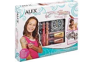 Alex Spa Totally Henna Deluxe Set for Temporary Tattoos