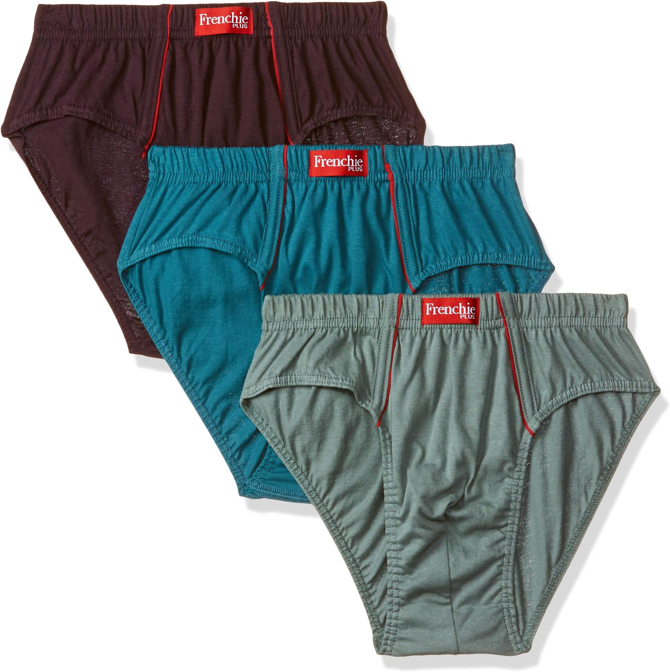 FrenchieMen's Cotton Brief (Pack of 3) (Frenchie Plus PO3_Frost Grey_85_Frost Grey_85 CM)