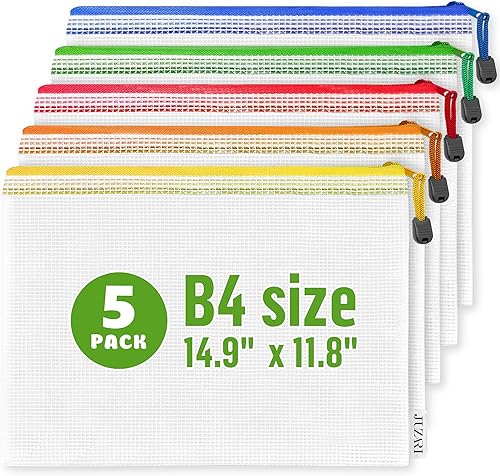 Paquete de 5 bolsas grandes de plástico con cremallera B4 (12 x 15 pulgadas) para bolsas de almacenamiento de rompecabezas y juegos de mesa - Bolsa