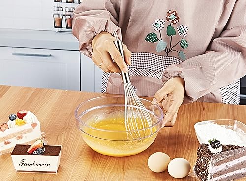 Miniatura 6 de VITASUNHOW Batidores de alambre para fines domésticos, paquete de 3 batidores de huevos de mano de acero inoxidable de 10 pulgadas