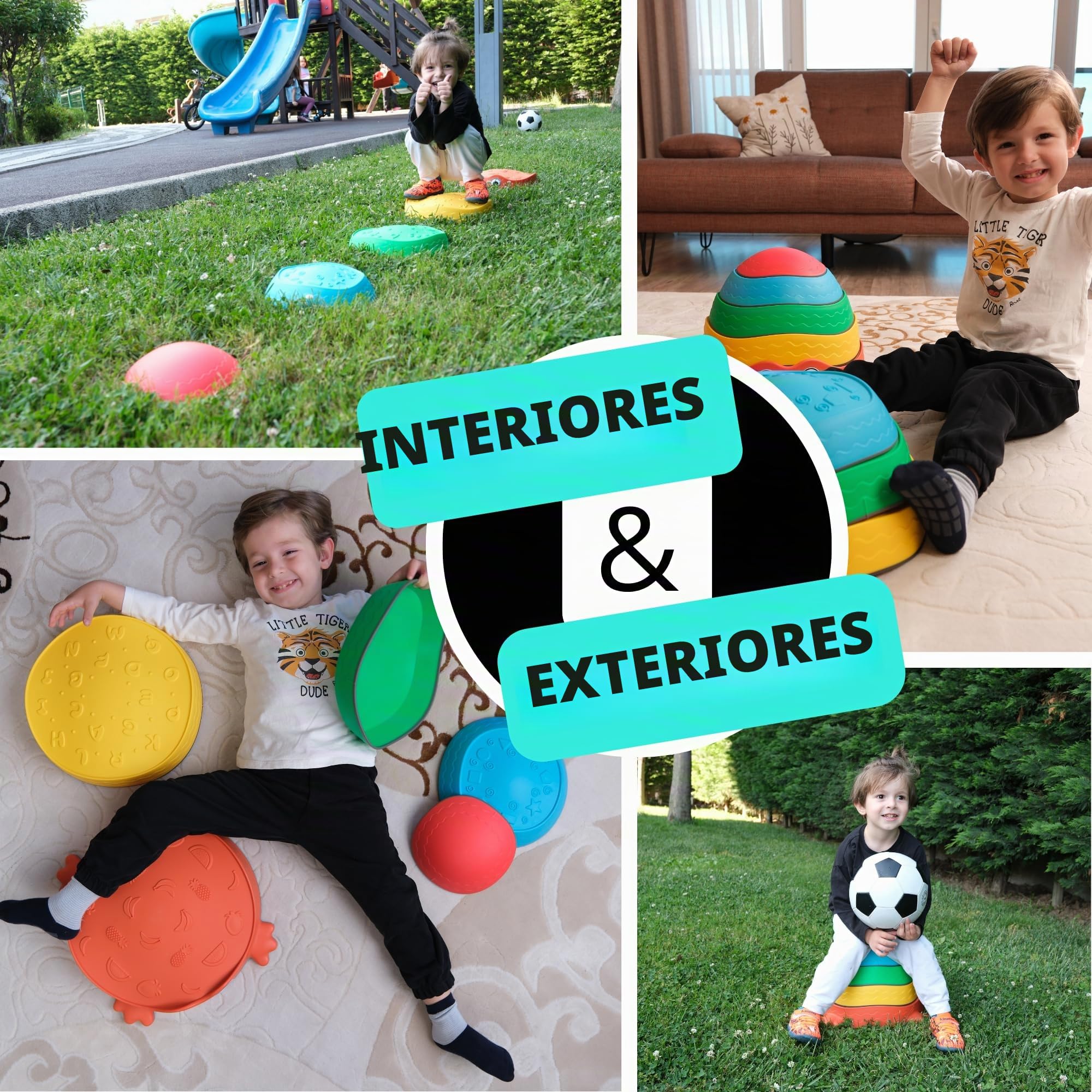 Piedras de equilibrio Montessori antideslizantes para niños – Juguete sensorial educativo interior exterior