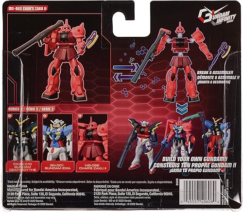 Miniatura 7 de Bandai Gundam Infinity - Figura de Char's Zaku de 4.5 pulgadas