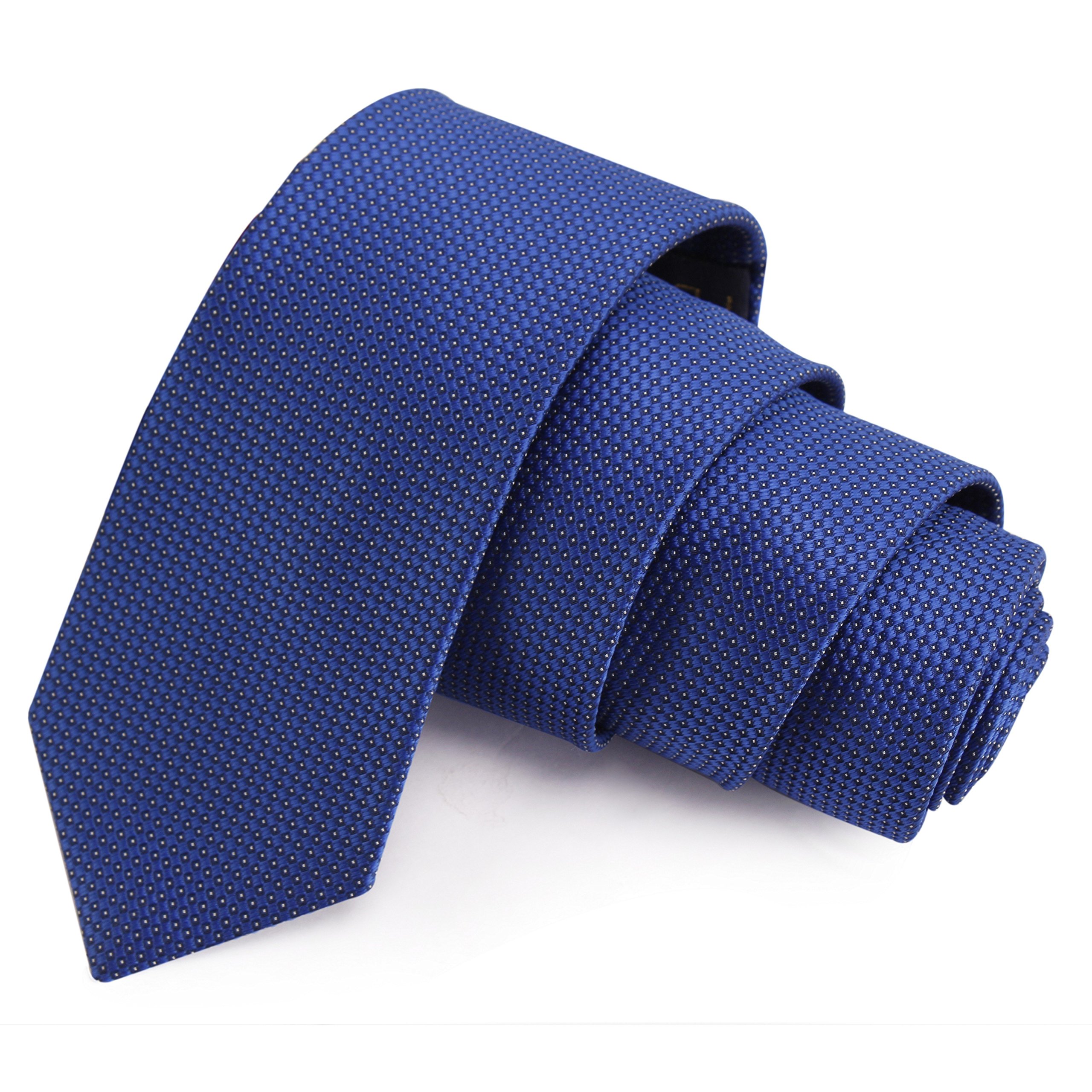 peluche Stylish Royal Blue Colored Microfiber Necktie for Men-picture-18