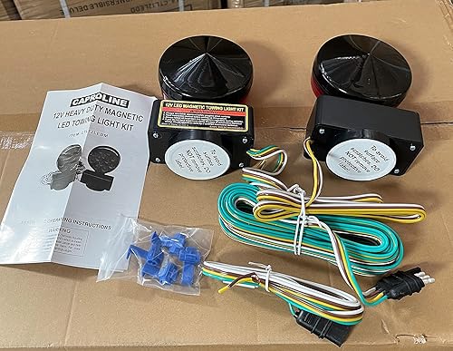 ProlinePI - Kit de luz magnética LED de 12 V para remolque, remolque, caravana, remolque, coche, barco, camión