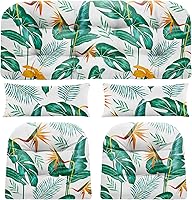 Vista 7 de Cojines de silla de mimbre de 5 piezas, cojín impermeable para sofá de mimbre al aire libre, 1 cojín de asiento de amor, 2 cojines en forma de U y 2