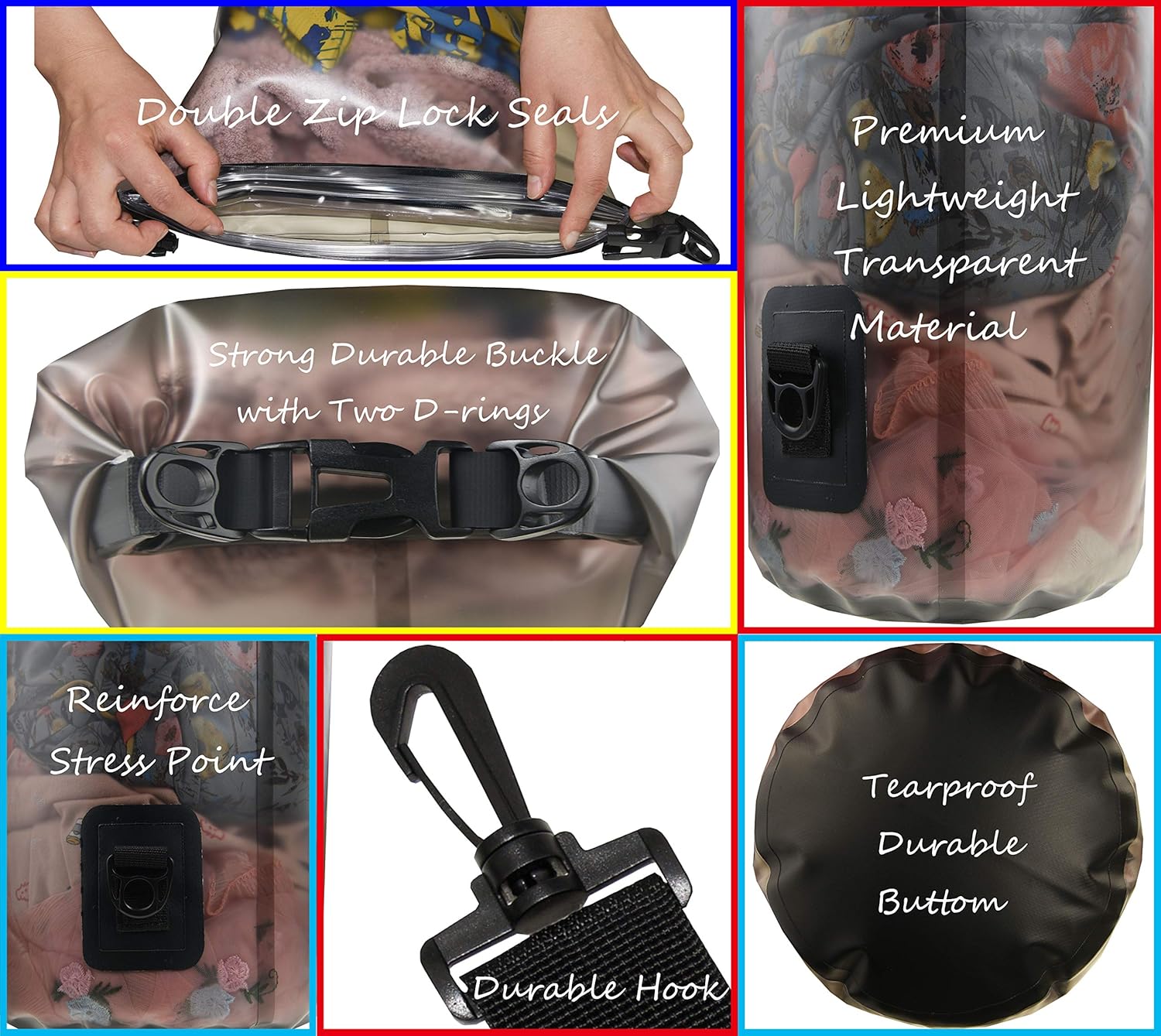 Freegrace Waterproof Dry Bag - Lightweight Dry Sack with Seals and Waterproof Case - Float on Water - Keeps Gear Dry for Kayaking, Beach, Rafting, Boating, Hiking, Camping and Fishing - Image 3