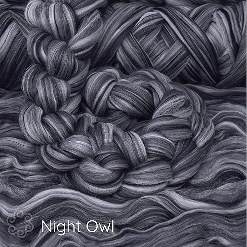 Miniatura 3 de Winner's Circle - Fibra merino superfina para hilar y fieltro. Mezcla superior peinada súper suave en impresionantes mezclas de colores, búho