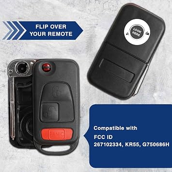 KeylessOption استبدال إدخال بدون مفتاح جهاز التحكم عن بعد فوب فليب مفتاح حالة شل