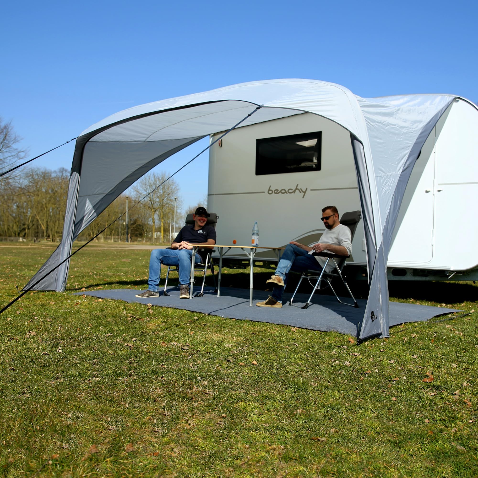 your GEAR Amalfi Air Voile d'ombrage pour caravane, auvent gonflable, UV 50+, parfait pour caravane Beachy 360/420/450 de Hobby (Taille 360)