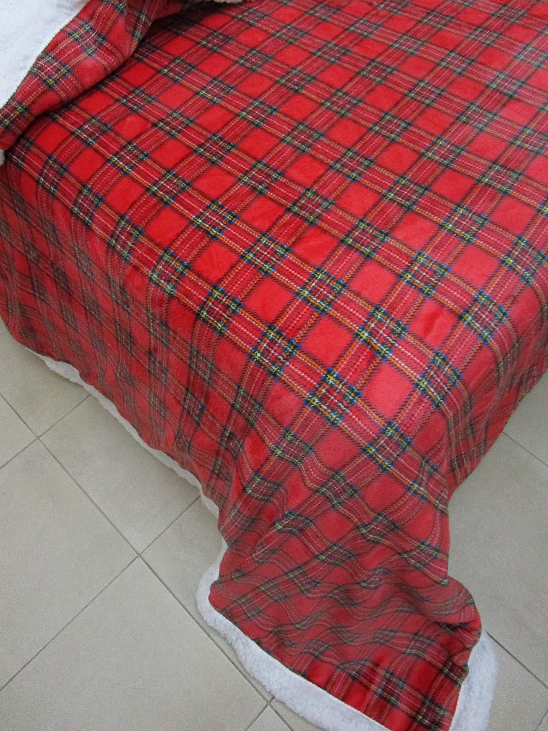 Plaid Coperta Morbida In Microfibra 150x210 Cm - Retro Agnellato Con Disegno Luna - Lavabile, Perfetta Come Copridivano