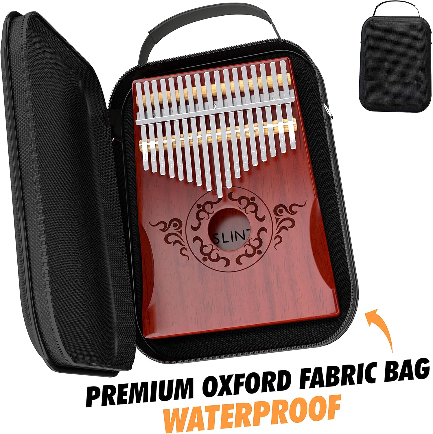 Kalimba Thumb Piano - 17 Keys Portable Thumb Piano, Perfect Gift for Kids and Adult Beginners, Finger Piano Made with African Wood, with Study Instruction, Tune Hammer and Durable Carrying Case