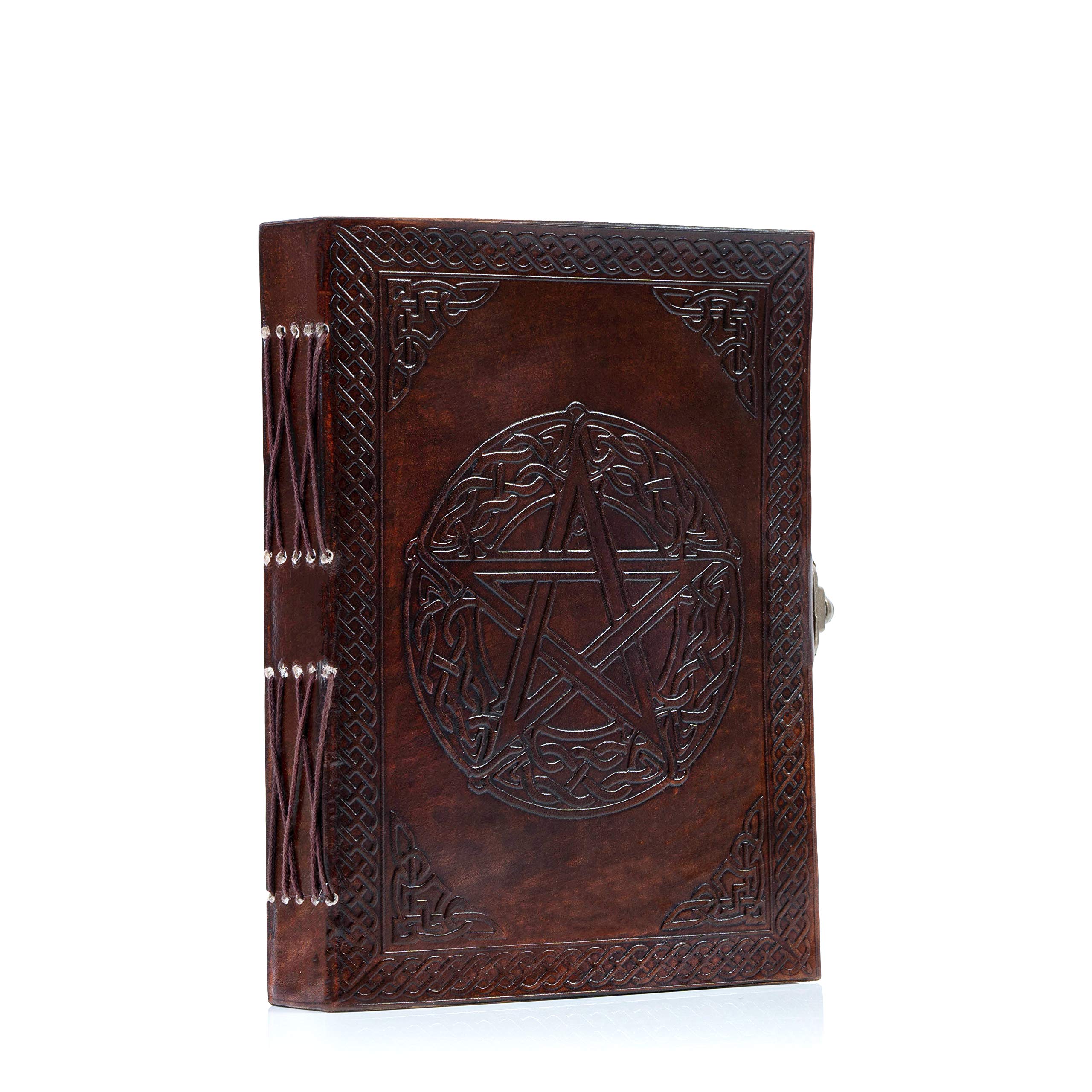 Handgefertigtes Leder Doppeldrachen Tagebuch/Schreib-Notizbuch Tagebuch/Gebundene tägliche Notizblock für Männer & Frauen unliniertes Papier Medium 8 x 6 Zoll