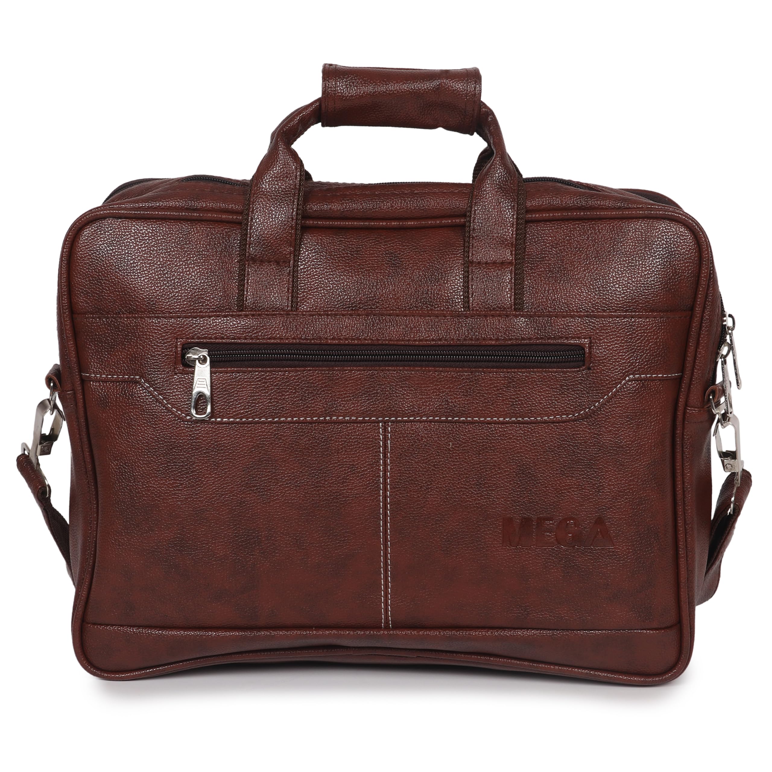 JB Export Genuine Leather Laptop Bag for Men/Office Bag for Men, Brown | Fits Upto 14 Inch Laptop Bag/MacBook | Leather Bag for Men with Shoulder Straps (B0CRLC3KXK) Amazon Price History, Amazon Price Tracker