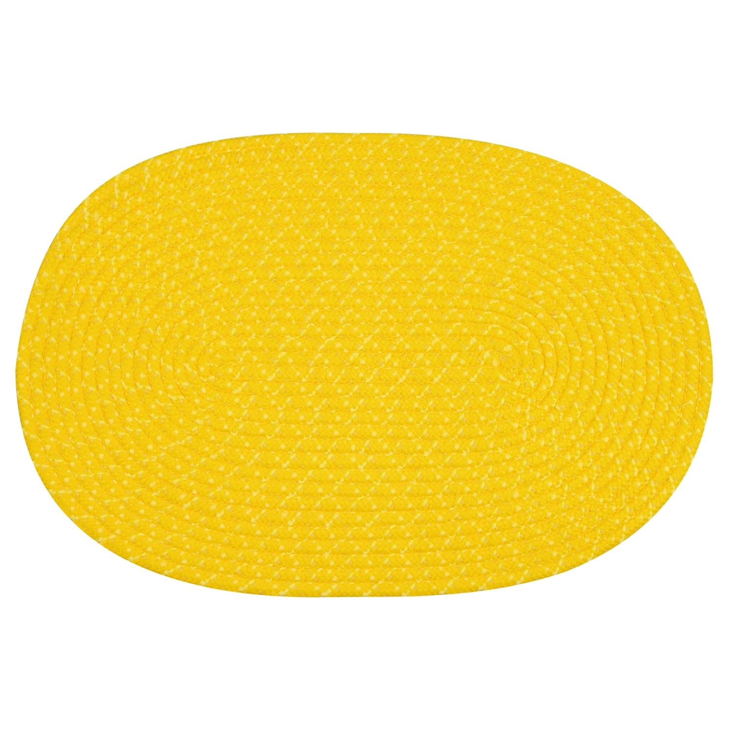 ITM Sun Splash Indoor/Outdoor Braided Rug, Yellow, 5Feet by 8Feet