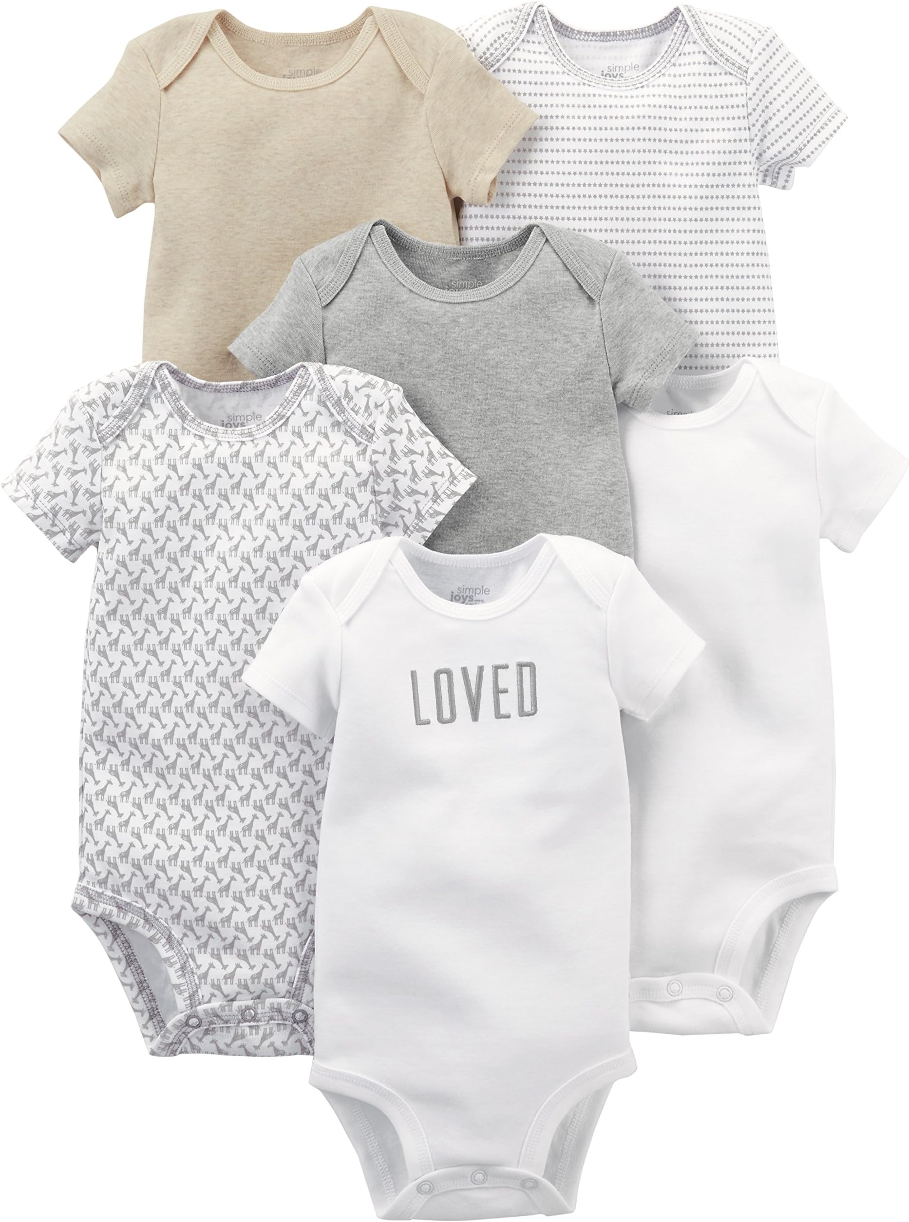 Simple Joys by Carter's Unisex Babies' Short-Sleeve Bodysuit