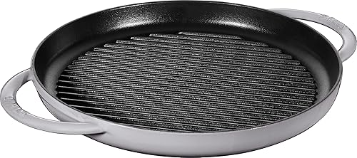 Miniatura 6 de (Staub) Pure Grill - Maceta hueca cuadrada de hierro fundido, 9.1in, gris (gris marga)