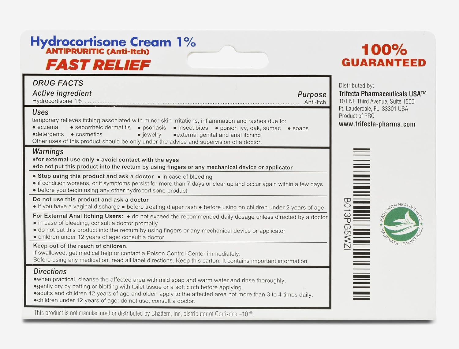 Globe Hydrocortisone Maximum Strength Cream 1% w/Aloe, Anti-Itch Cream for Redness, Swelling, Itching, Rash & Dermatitis, Bug/Mosquito Bites, Eczema, Hemorrhoids & More (Pack of 2) : Health & Household