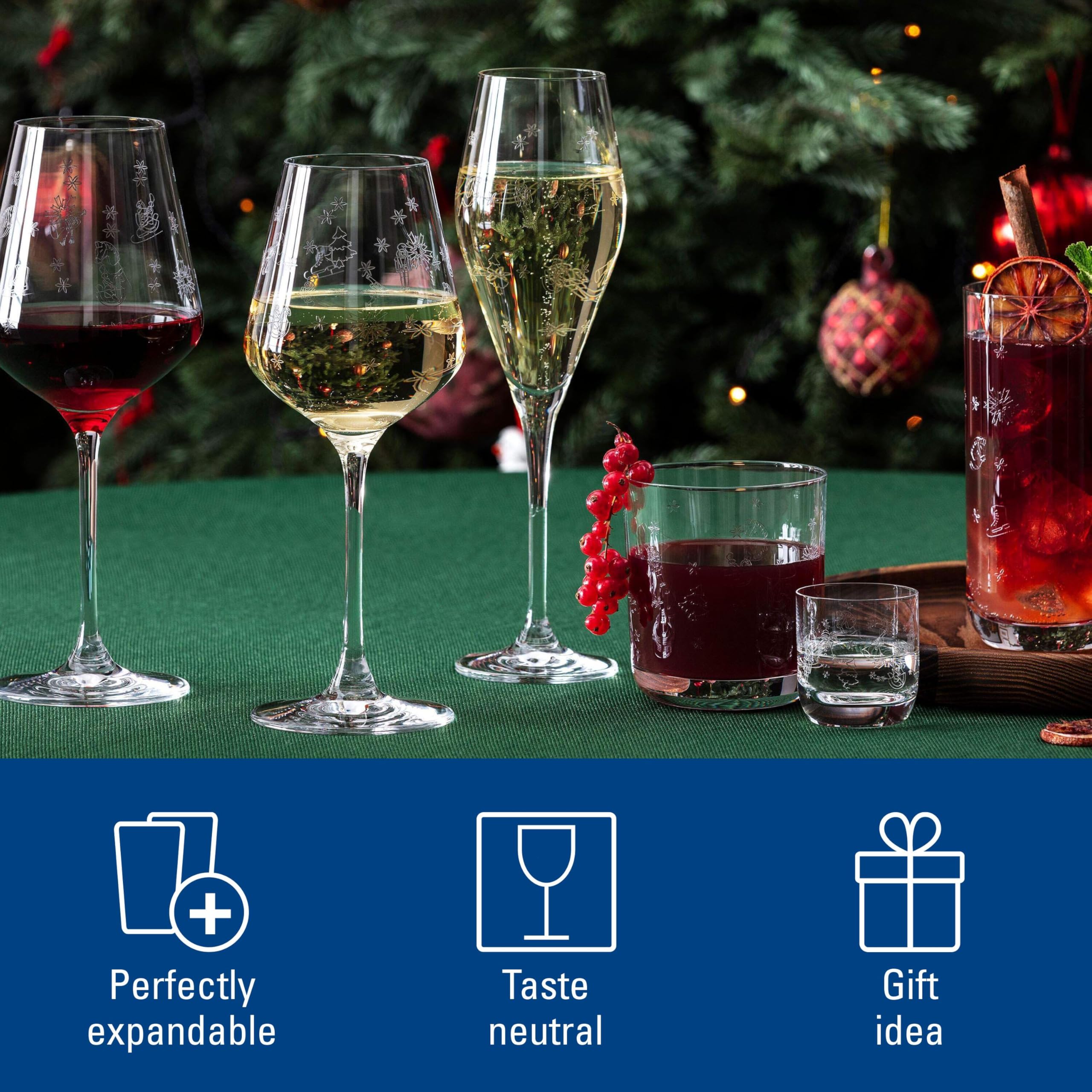 Villeroy & Boch Toy's Delight kieliszki do wódki 4 szt. motyw świąteczny zmywarka