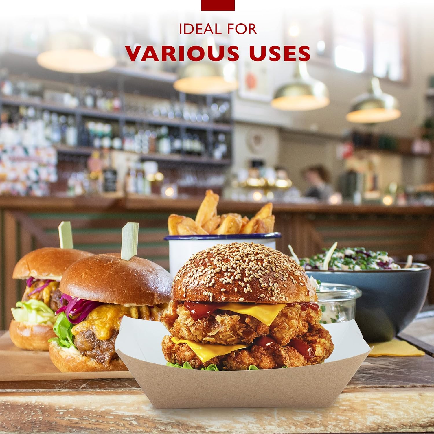 Exclusive Discount 🔥 [250 Pack] 3 lb Heavy Duty Disposable Kraft Brown Paper Food Trays Grease Resistant Fast Food Paperboard Boat Basket for Parties Fairs Picnics Carnivals, Holds Tacos Nachos Fries Hot Corn Dogs