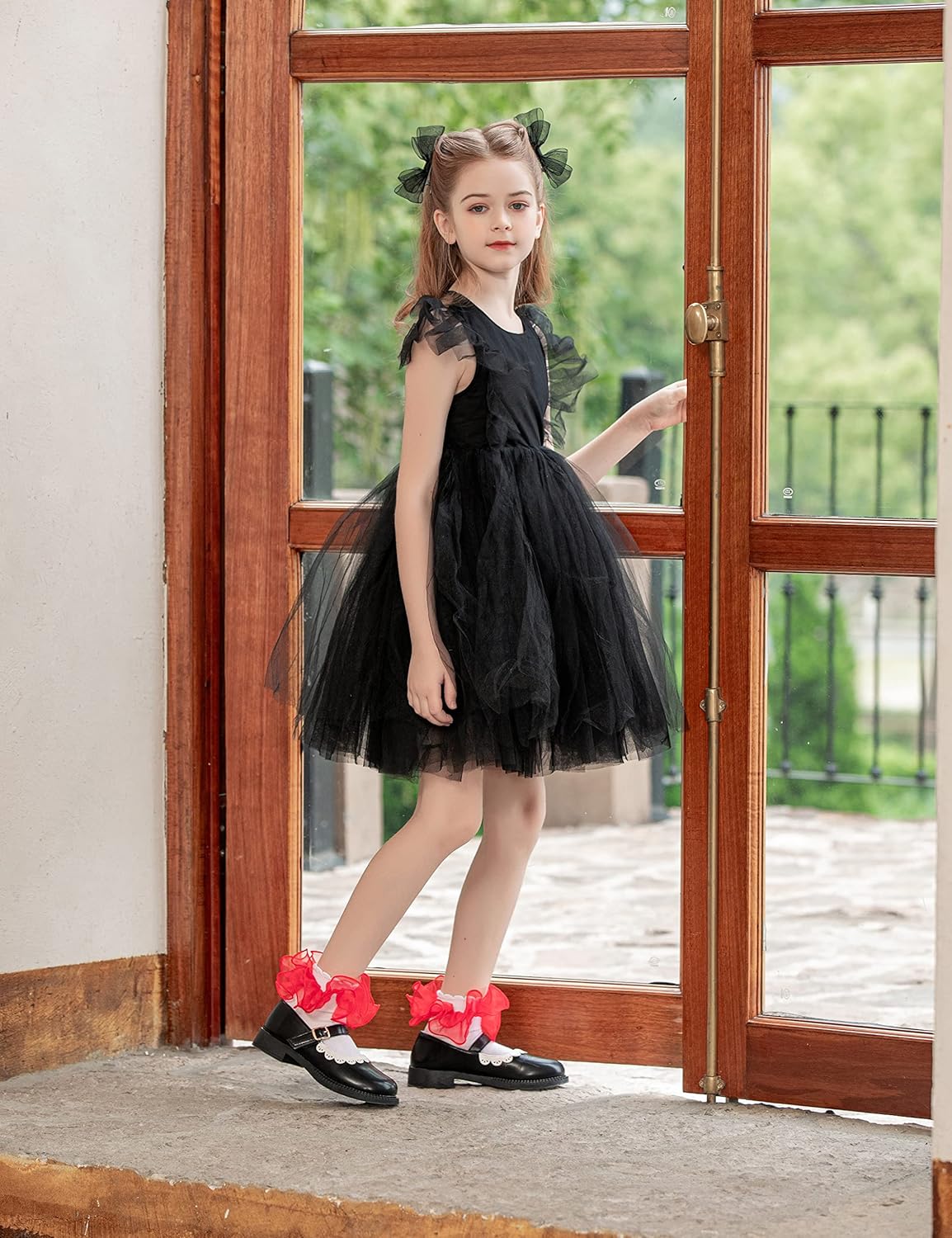 Dicry Toddler Girls Double Lace Socks with Ripple Cuffs and Big Ruffle for Infants and Kids - Image 3