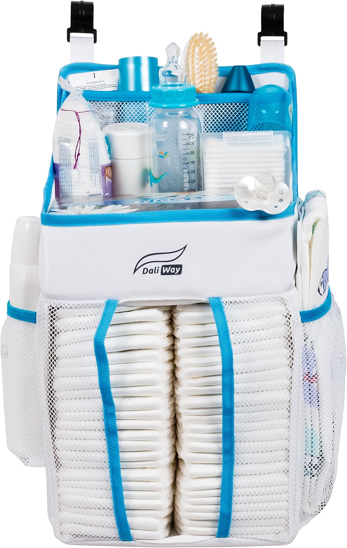 DaliWay Baby Diaper Organizer for Nursery (Blue)
