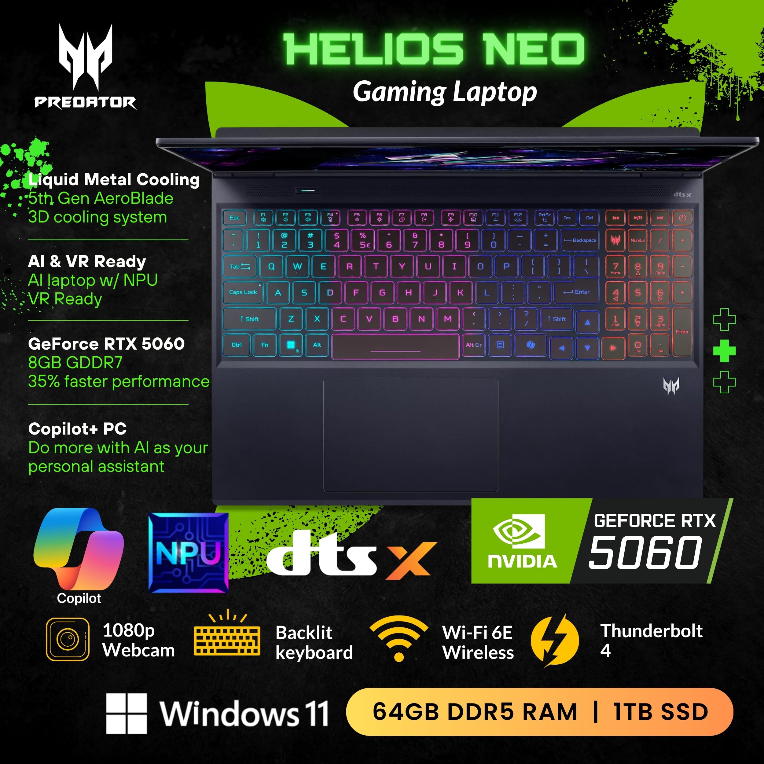 Amazon.co.jp: Acer Predator Helios Neo 16S AI ゲーミングノート